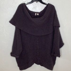 Moth Cowl neck chunky knit Oversized dolmand sleeves sweater size large EUC